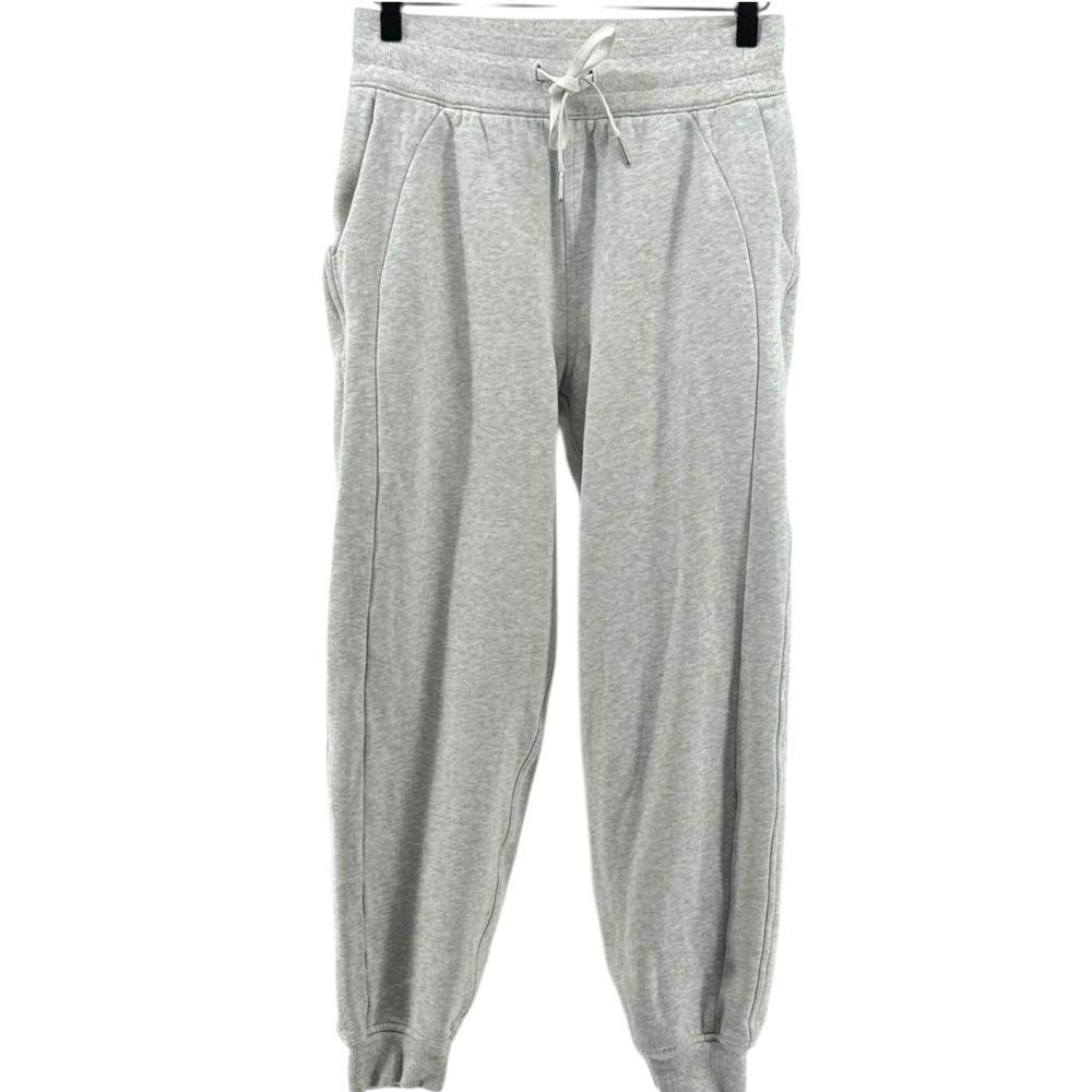 Lululemon Scuba High Rise Relaxed Jogger Women 4 Heathered Grey Fleece Sweatpant